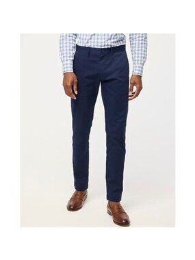 NWT J.Crew Factory Tech Pant Straight-Fit Chino 33x30 Navy Lightweight Stretch